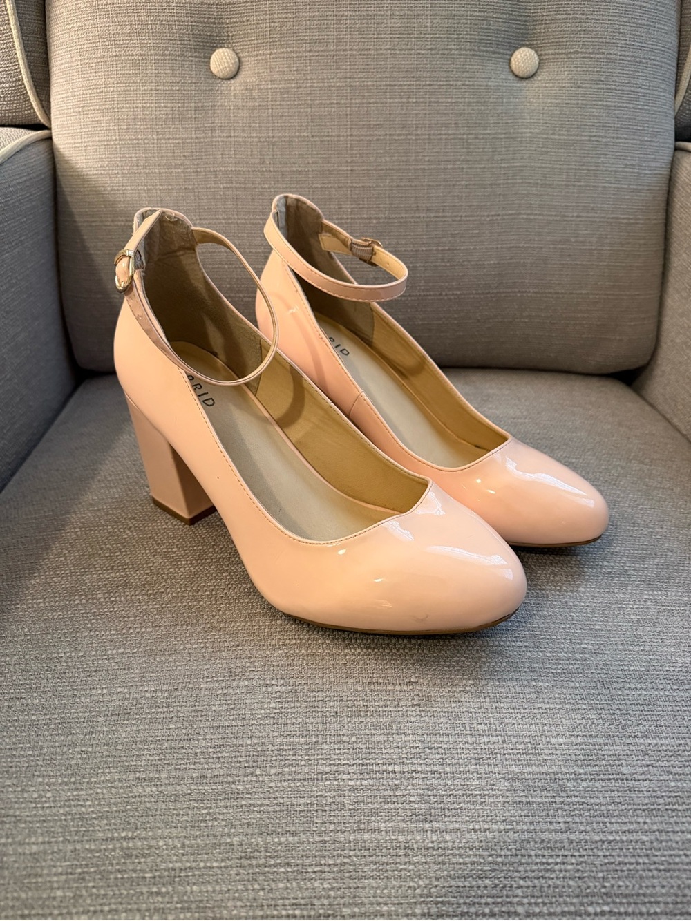 torrid Patent Ankle-Strap Round-Toe Pumps in Blush